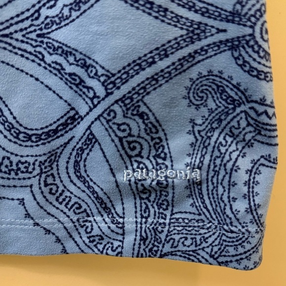 Patagonia Bandha Tank Top in blue paisley print size large scoop neck - Picture 5 of 8